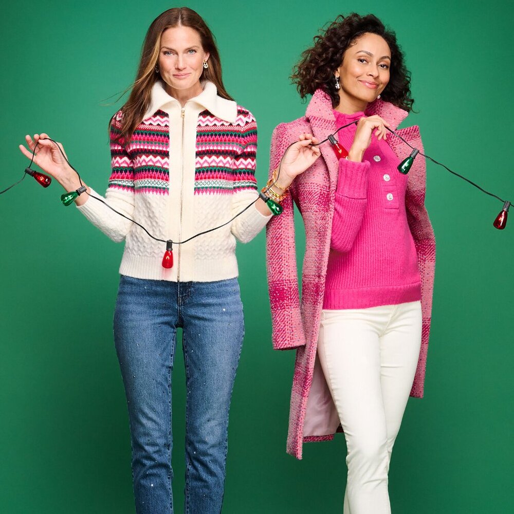 NWT Talbots Zip Cardigan Sweater- Joyful Fair Isle woman's size XL - Picture 3 of 12